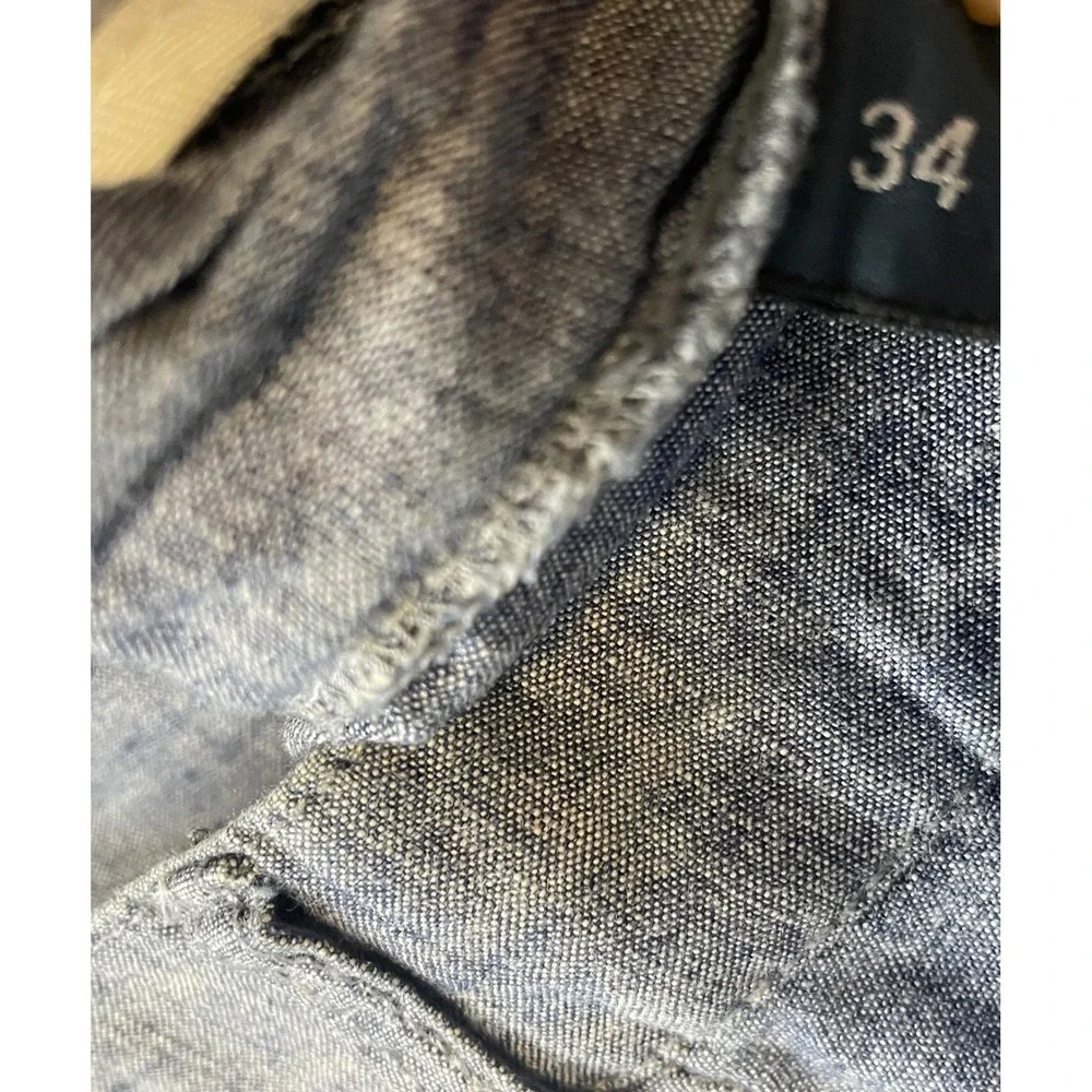 Polo Ralph Lauren Prospect Short Mens 34 Blue Chambray Cotton Classic Flat Front